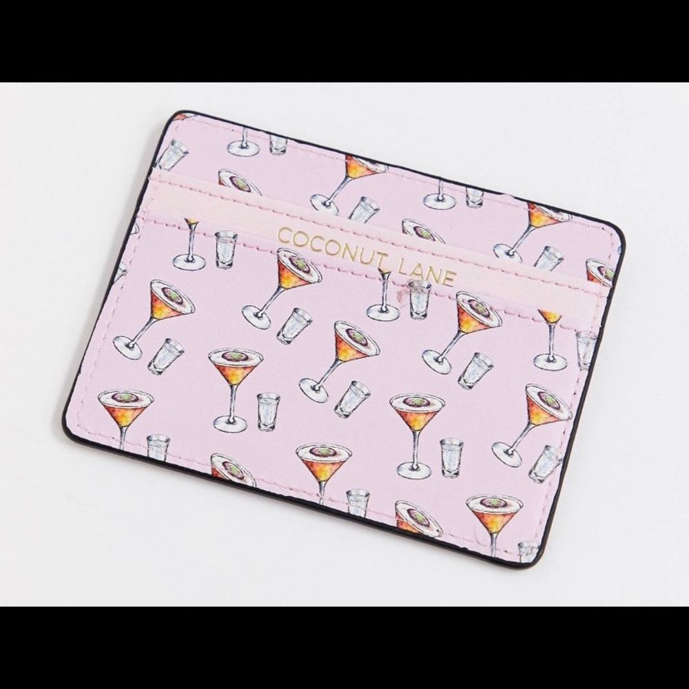 NWT Coconut Lane Martini Print  Card Holder
